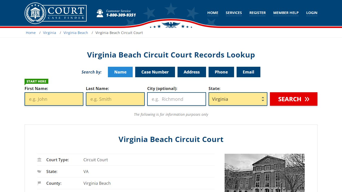 Virginia Beach Circuit Court Records Lookup - CourtCaseFinder.com